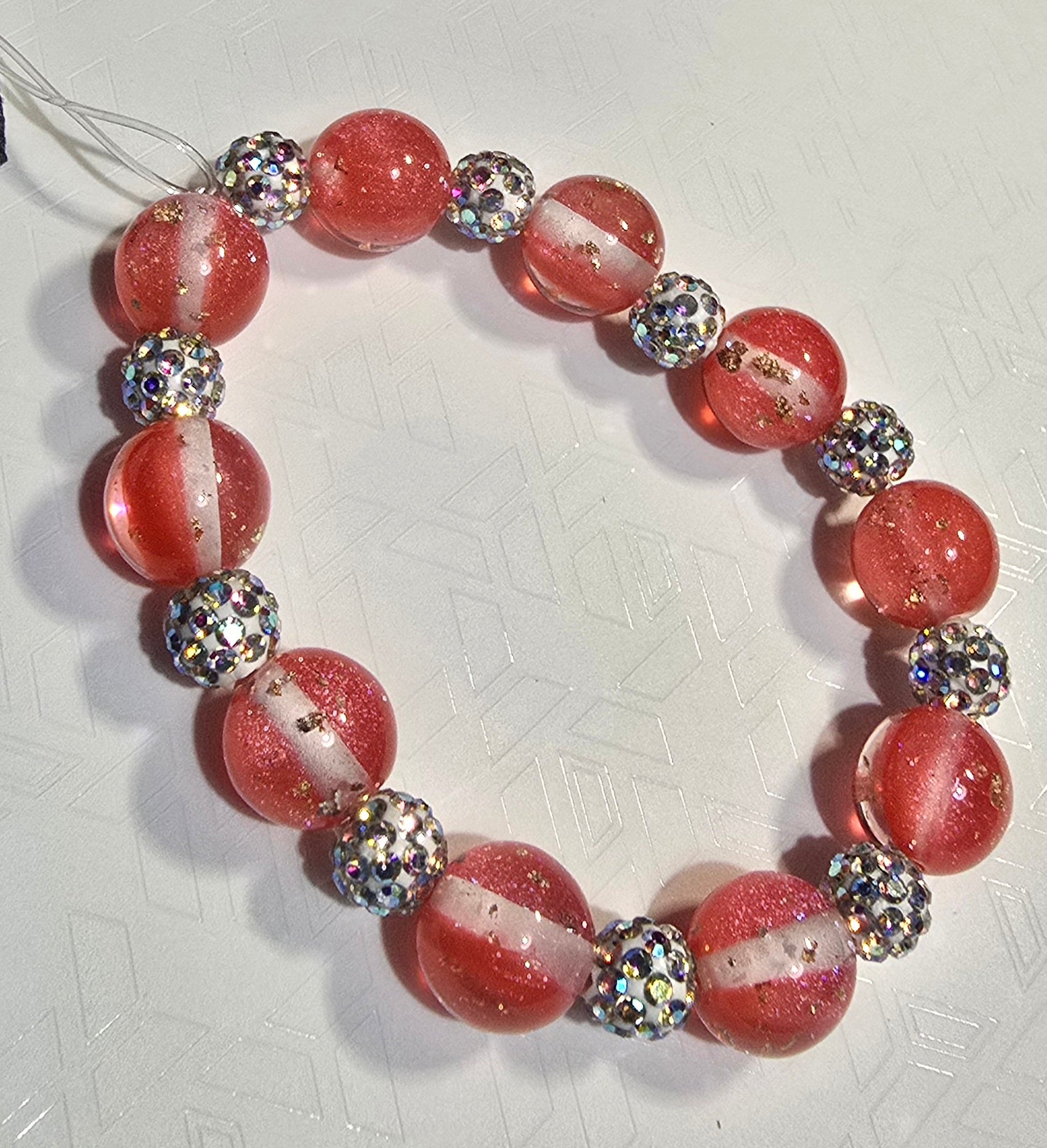 12mm Watermelon Color w/Bling Bracelet