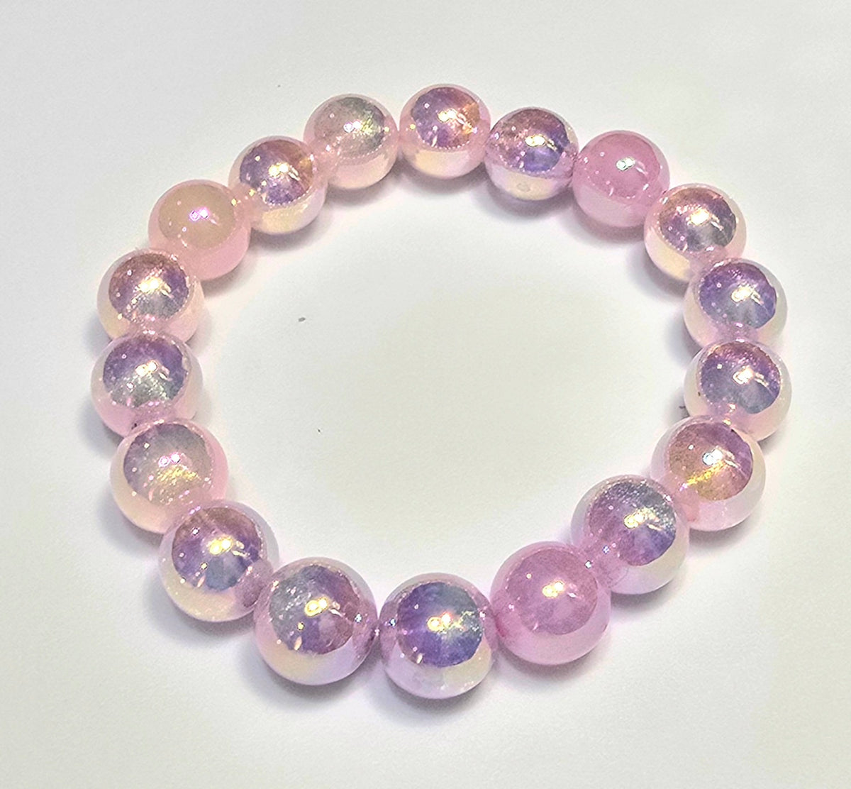 *12mm Iridescent Bead Bracelet