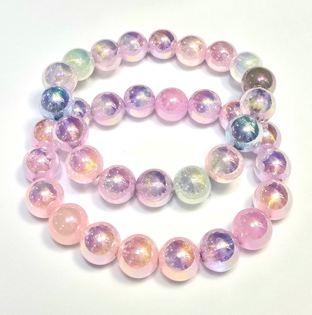 *12mm Iridescent Bead Bracelet