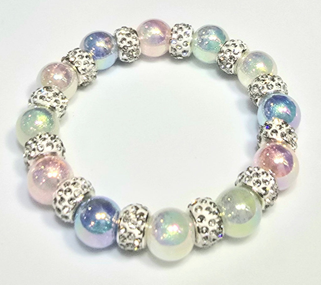 *12mm Iridescent Beads w/Barrel Sparkle Beads