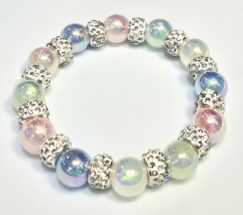 *12mm Iridescent Beads w/Barrel Sparkle Beads