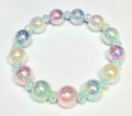 *12mm Iridescent Beads with 6mm Faceted Beaded Bracelets