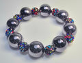 *16mm Metallic Color Beads With 10mm Sparkle Beaded Bracelet