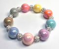 *16mm Multicolored Resin Beads With 8mm Sparkle Bead Bracelet